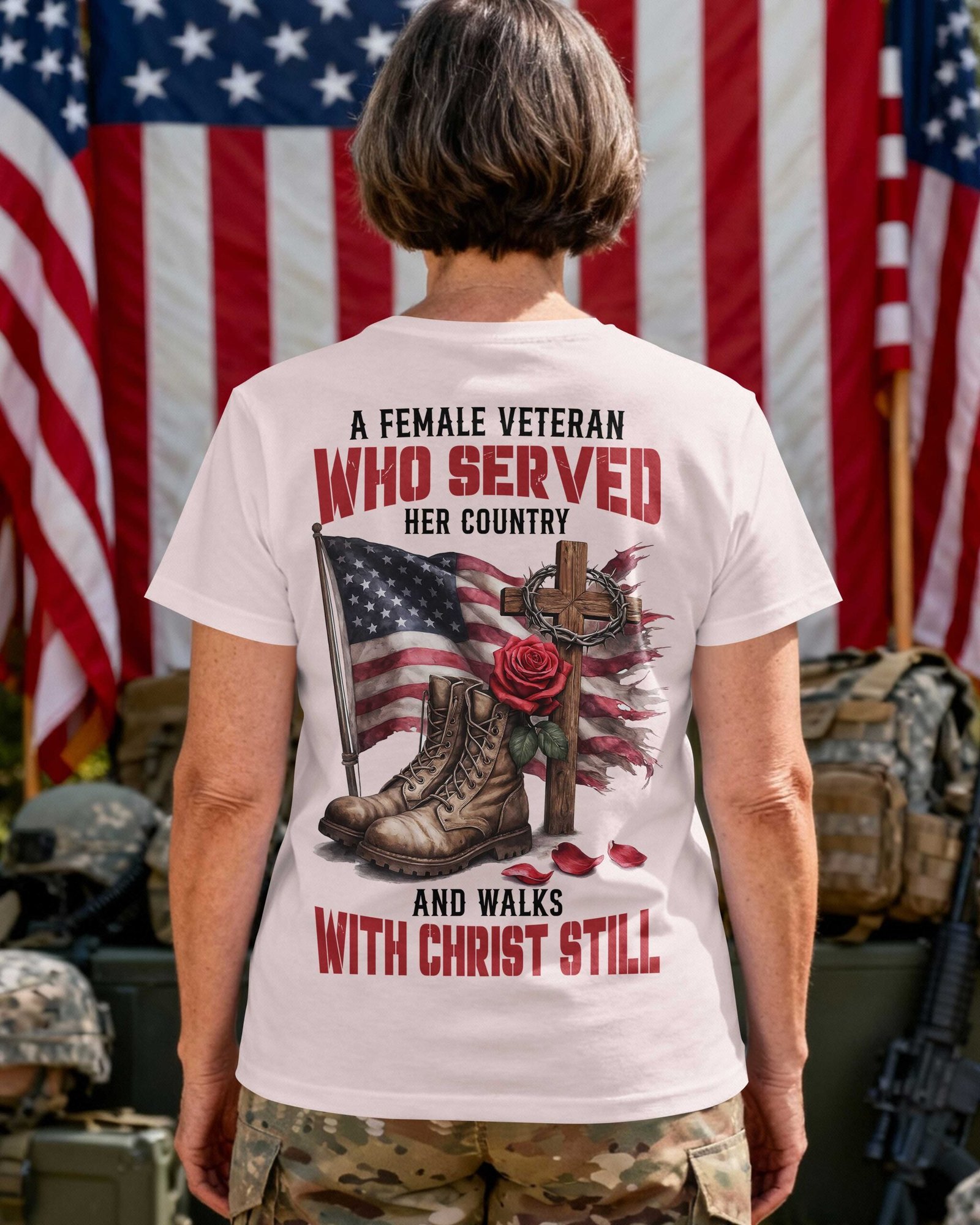 A Female Veteran Who Served Her Country T-Shirt