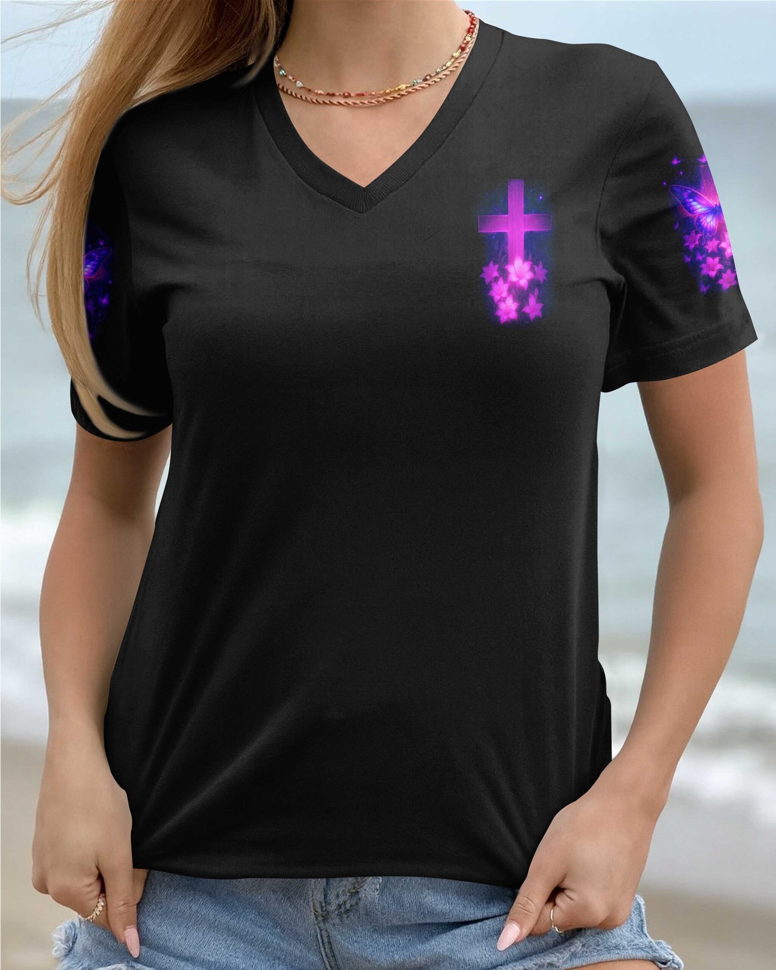 Blessed By God Loved By Jesus Led By The Holy Spirit T-Shirts - Image 8