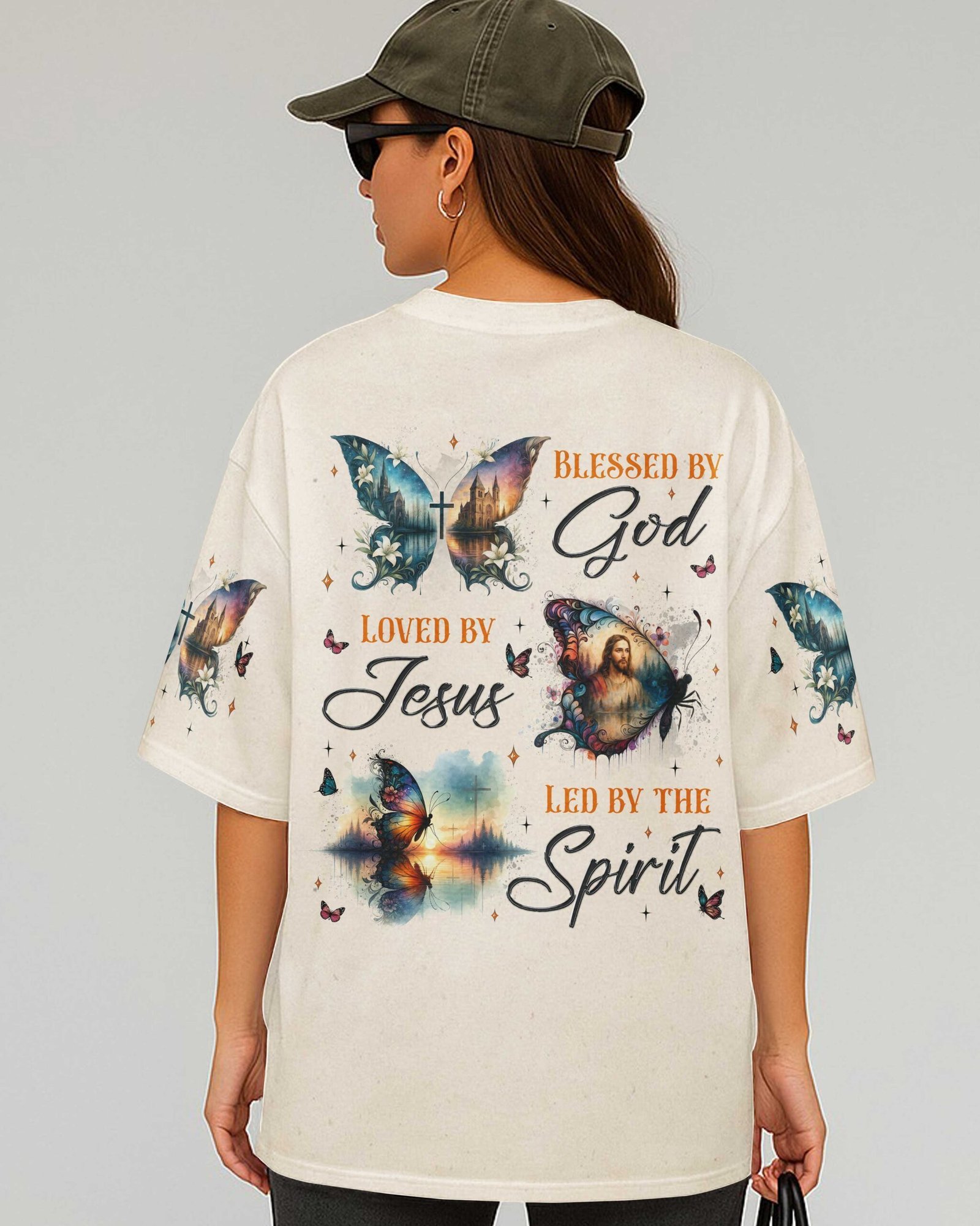 Blessed By God Loved By Jesus Led By The Spirit T-Shirt - Image 10