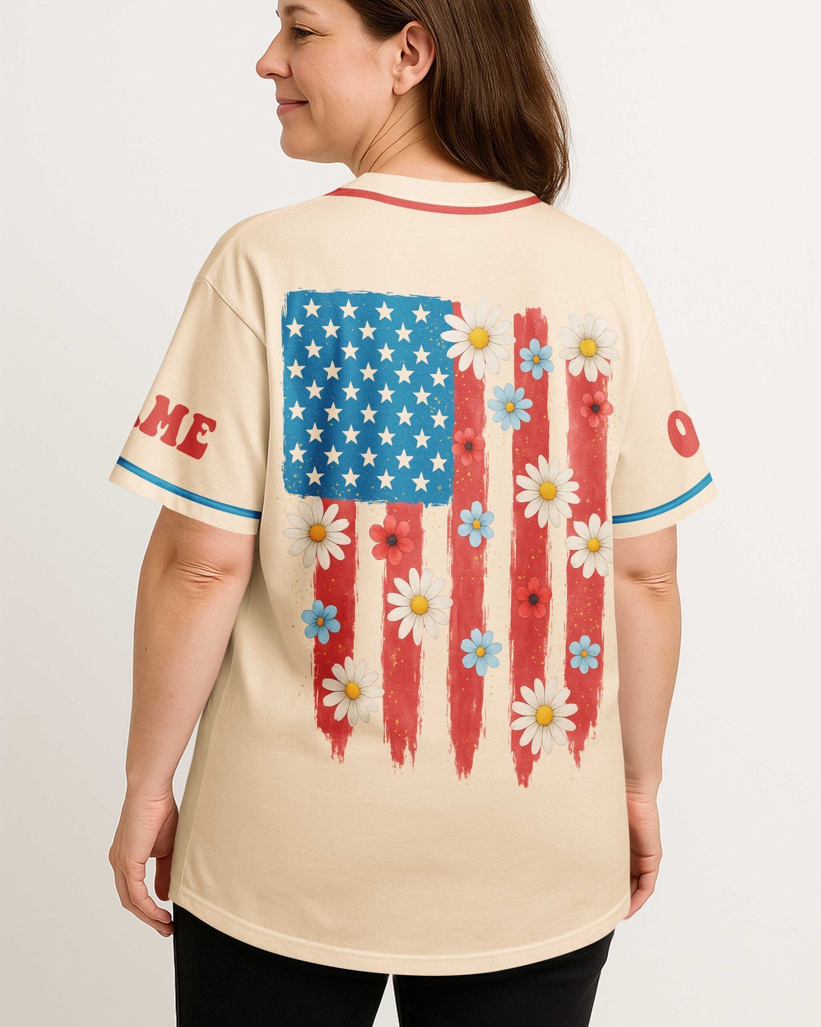 One Nation Under God All Over Print Custom Jersey - Image 4