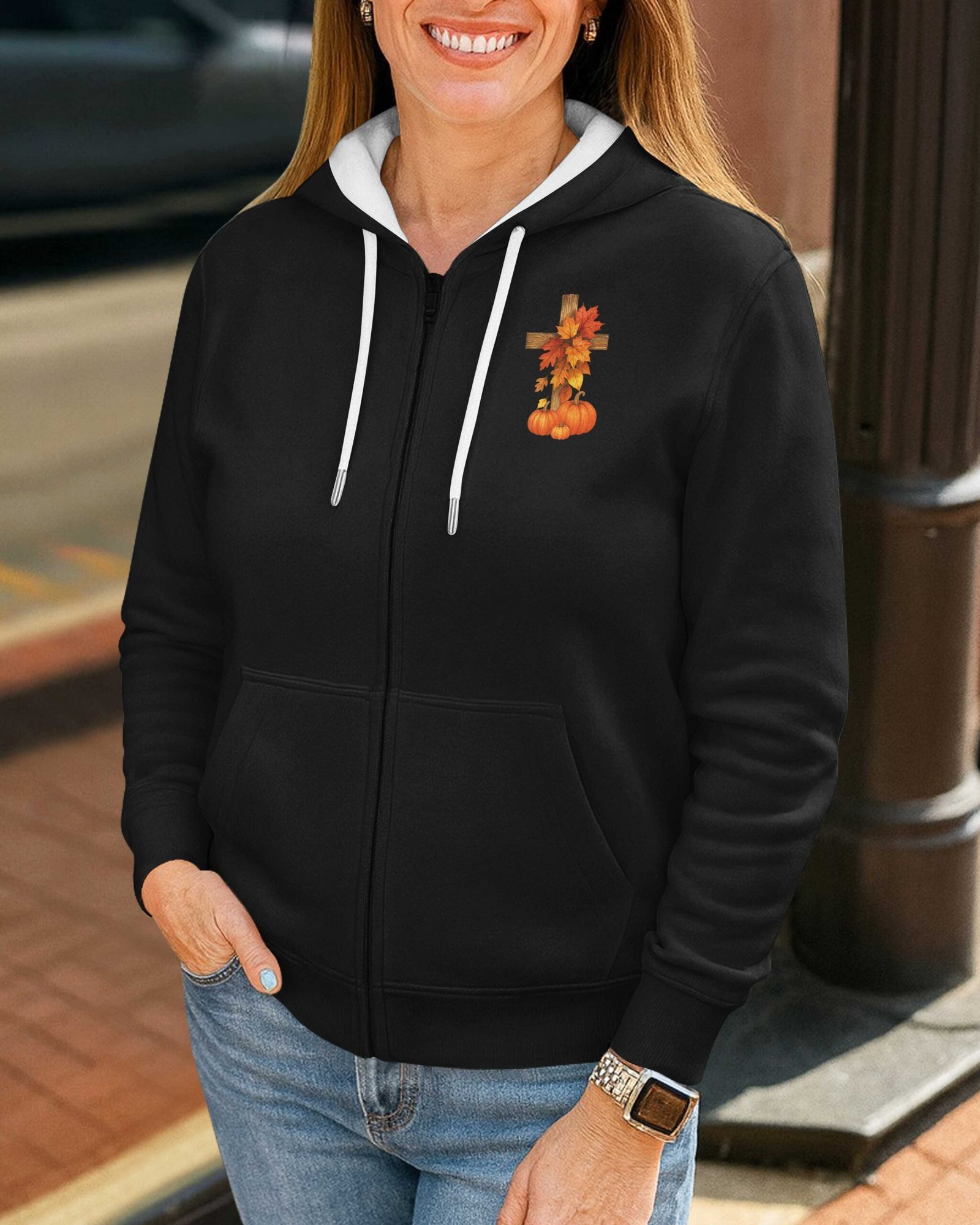 Pumpkins Grow Zip Hoodie - Image 3